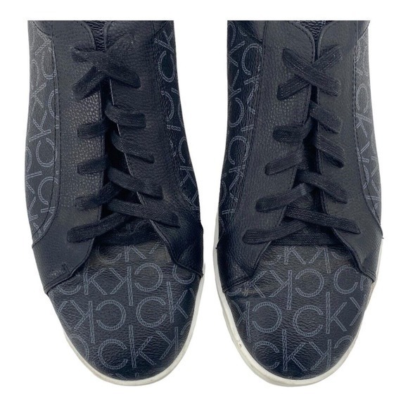 Calvin Klein Bowyer CK Monogram Smooth Mens Black Designer Sneakers Size 13 - Picture 8 of 14